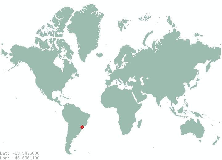 onde está o São Paulo, localizados em um mapa