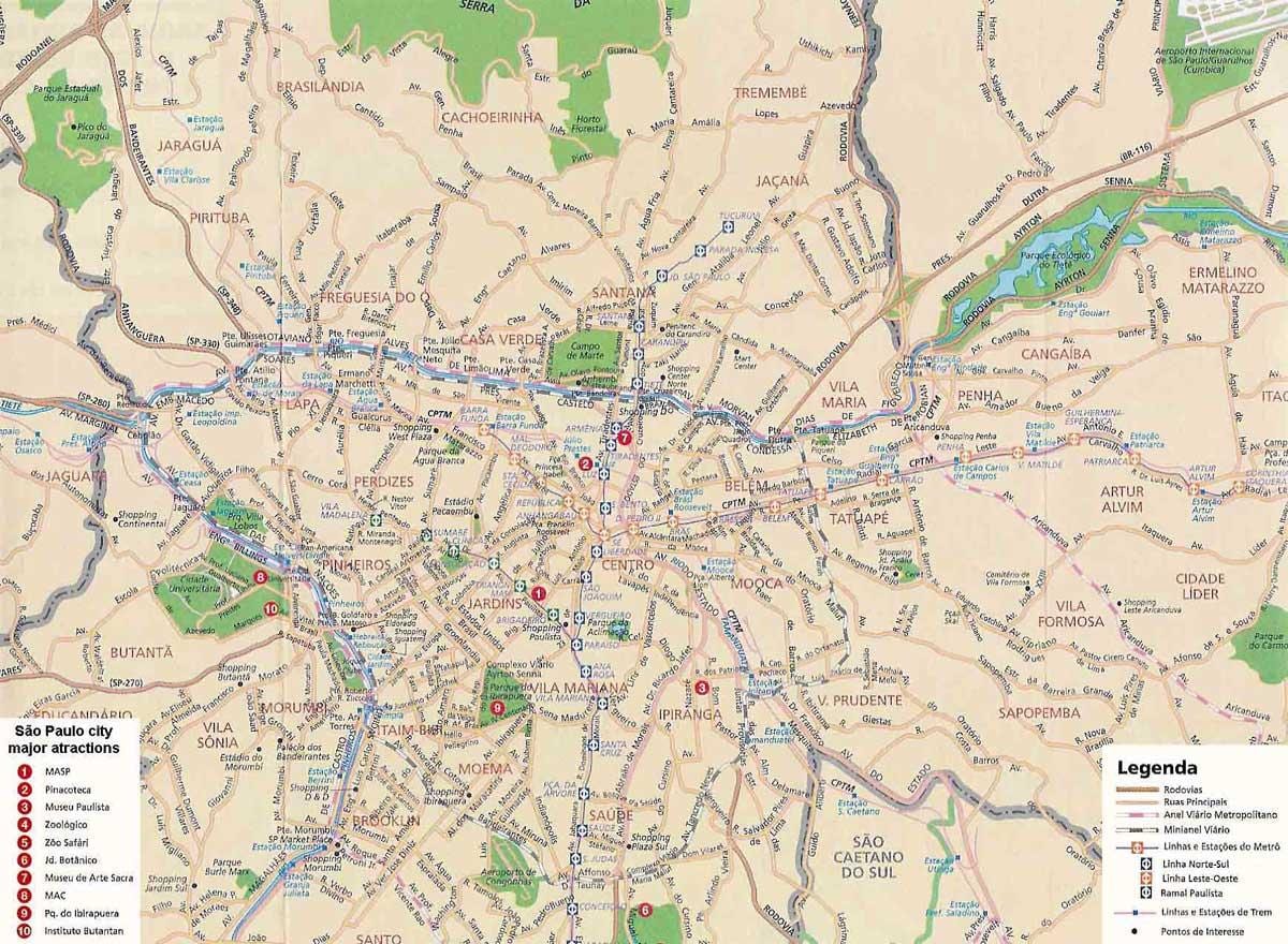 São Paulo, jardim mapa