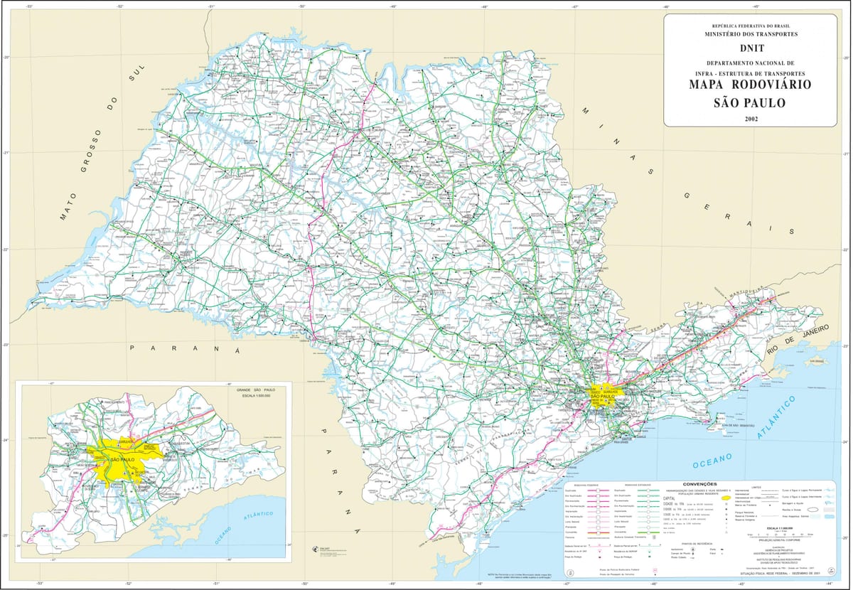 São Paulo e região mapa