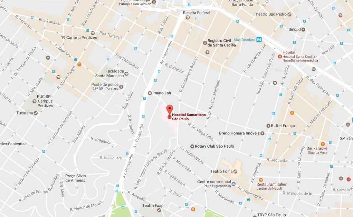 Hospital São Paulo mapa