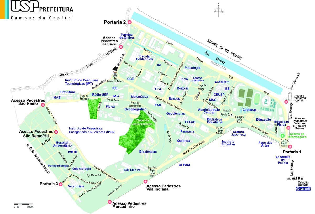 São Paulo mapa da escola