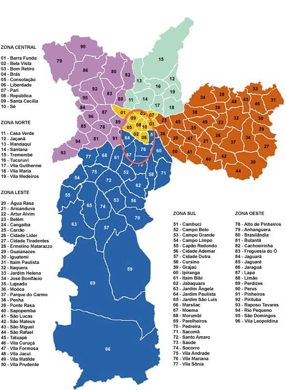São Paulo municípios mapa